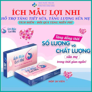 Ích mẫu lợi nhi, viên uống giúp tăng số lượng và chất lượng sữa cho mẹ, hộp 20 viên