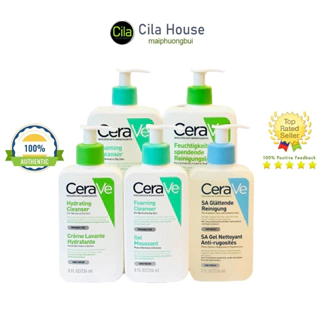 Sữa rửa mặt Cerave 236ml, 355ml, 473ml cho da dầu, da khô - Cila House