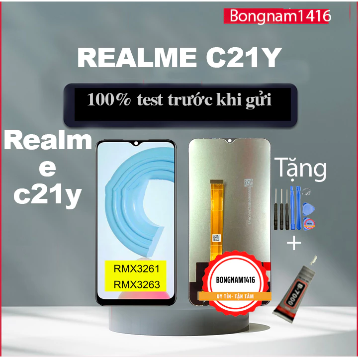 Màn hình Oppo Realme C21Y  (Zin) tặng bộ sửa và keo dán b7000.