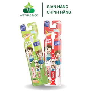 Bàn chải đánh răng cao cấp Ích Nhi cho trẻ em trên 6 tuổi lông siêu mềm mịn, chải sạch sâu, kháng khuẩn tốt