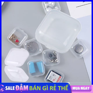 Hộp Nhựa Nhỏ Đựng Trang Sức, Phụ Kiện Bỏ Túi Nắp Kín Chắc Chắn, Hộp Nhựa Mini 1 Ngăn Thích Hợp Đi Du Lịch Giúp Bảo Quản