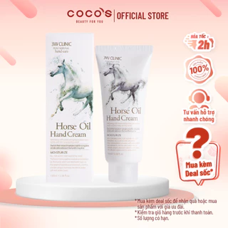 KEM DƯỠNG DA TAY TINH CHẤT DẦU NGỰA HORSE OIL HAND CREAM 3W CLINIC 100ml