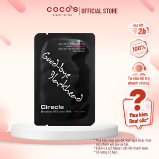 [MIẾNG LẺ] Mặt Nạ Mũi Ciracle Good Bye Blackhead Cotton Mask, Mặt Nạ Đẩy Mụn Đầu Đen Sợi Bã Nhờn 5ml