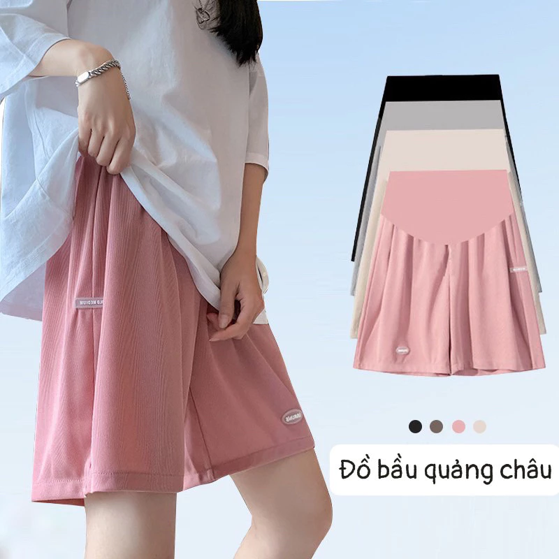 Quần short ống rộng lưng cao ống rộng siêu mát cho mẹ bầu(40-100kg)