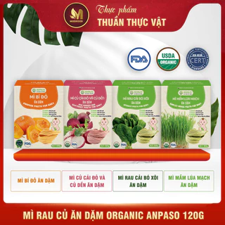 Mì Rau Củ Dinh Dưỡng Organic Anpaso Ăn Dặm Cho Bé Từ 6 Tháng Tuổi, Bổ Sung Dưỡng Chất 120g/300g