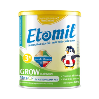 Sữa Etomil 3x Grow 900 g Hương Vani Giúp Bé Tăng Cường Phát Triển Chiều Cao, Cải Thiện Tình Trạng Thấp Còi
