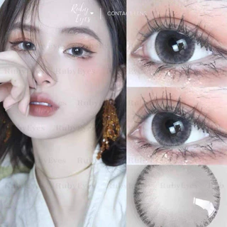 RUBY EYES Kính Áp Tròng Mẫu Xám Greyish SIlicone HydroGel Ruby Eyes, Lens FULL ĐỘ CẬN Ruby Eyes Contact Lens