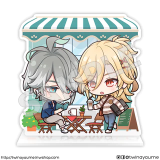 (8cm) Mô hình standee GENSHIN IMPACT ver COUPLE chibi acrylic mica anime tượng trưng bày