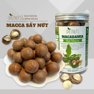 Macca Nứt Vỏ Size Đại GREENUTS Kèm Dụng Cụ Tách, Macadamia Thơm Ngon 500G