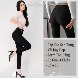 Quần Legging Loại 1 Chất Đẹp Cạp Cao MIYUNA - Quần Legging Gen Bung