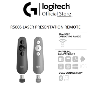 Bút trình chiếu Logitech R500S Bluetooth / Usb 2.4 GHz, con trỏ Laser 20m