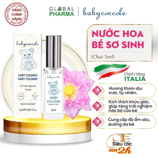 Nước hoa cho bé Babycoccole 0M+ an toàn cho trẻ sơ sinh & em bé chiết xuất hoa sen 5ml