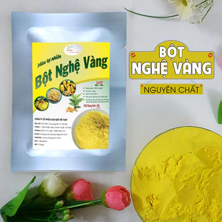 Tinh bột nghệ vàng 10g sấy lạnh nguyên chất 100% là nguyên liệu dùng để uống, pha chế, tạo màu, nấu xôi