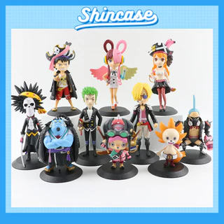 Mô Hình One Piece Anime 5 Nhân vật Luffy Franky Chopper Sanji Uta Cao 14-17cm - Shin Case