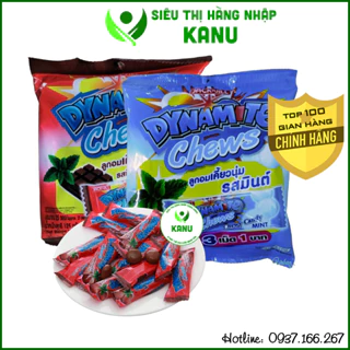 Kẹo nhai 3 viên socola hương bạc hà Dynamite Chews Jack & Jill Thái Lan 125g, đồ ăn vặt ngon rẻ