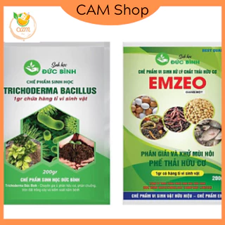 Chế phẩm vi sinh, men ủ vi sinh Emzeo xử lý rác thải hữu cơ, nấm trichoderma, cặp đôi ủ phân chuồng hiệu quả