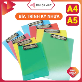 [HÀNG ĐẸP GIÁ SỐC] Trình ký nhựa A4 & A5 - Bìa Kẹp Tài Liệu Nhựa A4 & A5 với chất liệu nhựa cứng, khóa inox chắc chắn