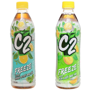 TRÀ C2 FREEZE CHANH TUYẾT BẠC HÀ/ DƯA LƯỚI BẠC HÀ CHAI 455ML