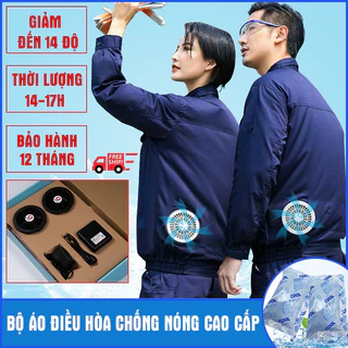 Áo điều hòa loại 1 , dung lượng pin 50000mAh 9 CÁNH QUẠT (Cao Cấp)