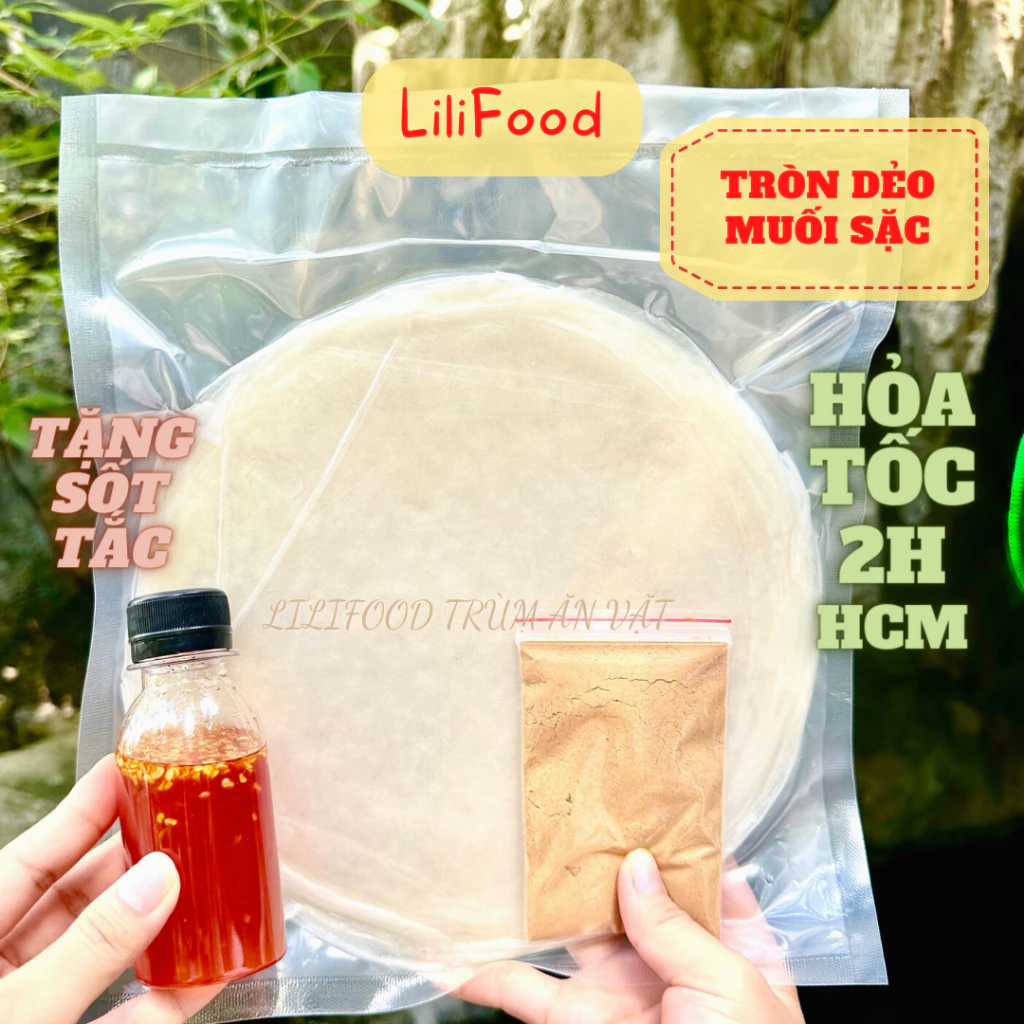 Bánh Tráng Tây Ninh - Bánh Tròn Dẻo Mỏng Phơi Sương Muối Sặc- Tặng Sốt Tắc Siêu Ngon LiliFood-Size 500g/1kg