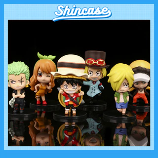 Mô hình OnePiece chibi nhân vật Luffy Zoro Sanji Nami Sabo Law cao 10cm - Shin Case