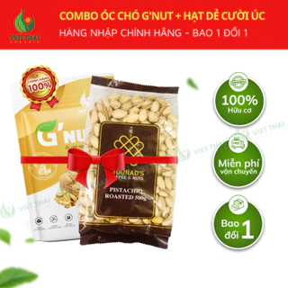 【Combo Tiết Kiệm】Óc Chó G'Nut Vỏ 250g Mỹ + Hạt Dẻ Cười Mourad's Úc 500g Chuẩn Nhập Việt Thái Organic