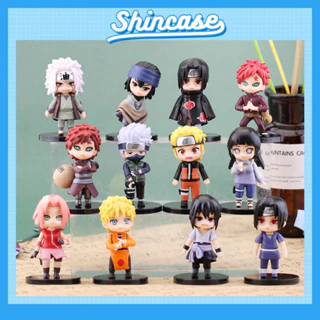 Mô hình 10 nhân vật Naruto Kakashi Sasuke Itachi Gaara Sakura Hyuga Hinata Jiraiya cao 7cm - Shin Case