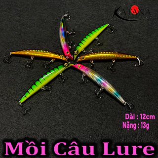 Mồi lure Minnow 120mm/13gr chuyên câu cá chẽm, câu lure