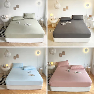 Bộ Ga Gối Cotton Tici, Drap giường đủ kích thước dùng cho nệm dày dưới 20cm