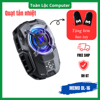 Quạt tản nhiệt điện thoại sò lạnh MEMO DL16 gaming led rgb chông ồn làm mát nhanh,sâu tránh giật lag tặng bao tay