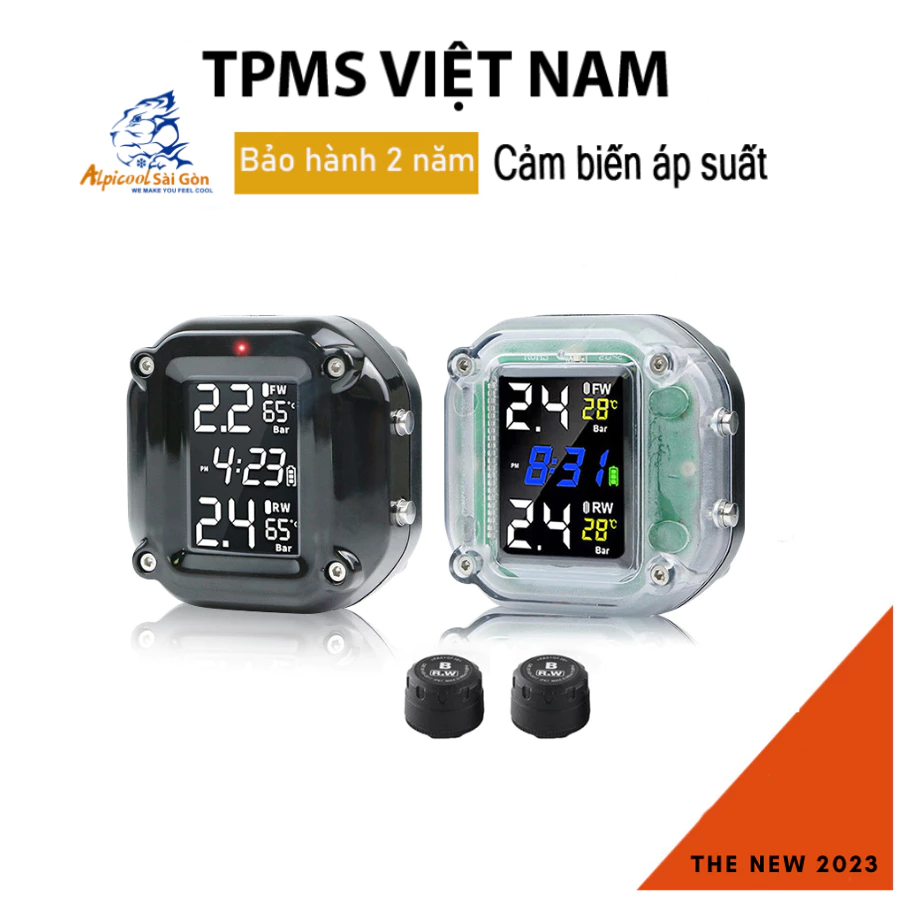 Cảm biến áp suất lốp MOTOR xe máy TPMS VIỆT NAM sạc nam châm / xe phân khối lớn /SH/ WAVE...