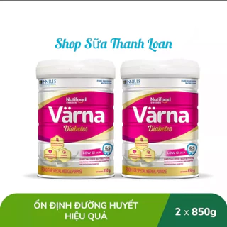 [HSD T1-2026] COMBO 2 Hộp Sữa Bột Nutifood Varna Diabetes 850G.