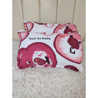 💓💓Gối nằm ngủ, gồm cả ruột và vỏ áo gối loại 40 x60cm dành cho người lớn có khoá kéo💓 - có bán lẻ ruột trắng - [GẤU ĐỎ]