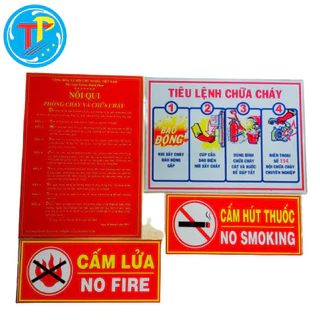 Bảng nội quy, tiêu lệnh, cấm lửa, cấm thuốc phòng cháy chữa cháy – Bảo Hộ Lao Động Thành Phong