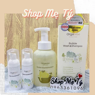 Sữa tắm gội Orgabebe 500ml - 50ml thảo mộc Organic cho bé từ sơ sinh 0M+ nội địa  Hàn quốc (Orgabébé)