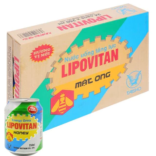 Thùng 24 lớn Lipovitan vị mật ong 250ml