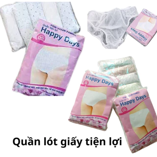 Set 5 quần lót giấy đáy liền 1 lớp dùng 1 lần du lịch tiện lợi