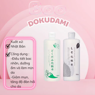 Nước Hoa Hồng Diếp cá & Tía Tô Dokudami Natural Skin 500ml
