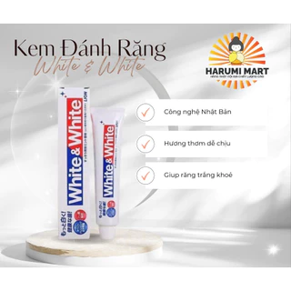 Kem đánh răng White & White Lion Nhật Bản HARUMI trắng răng không gây ê buốt 150g