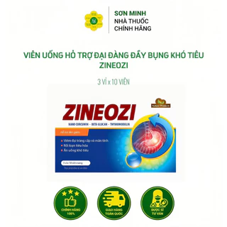 Viên uống hỗ trợ đại tràng đầy bụng khó tiêu Zineozi hộp 30 viên