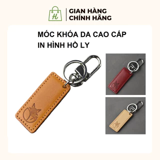 Móc khóa da bò cao cấp in hình hồ ly