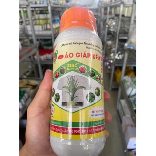 Phân bón lá Áo Giáp Kẽm (chai 500 ml) siêu bông, siêu trái, diệt rong rêu, bổ sung kẽm, ngừa nấm bệnh