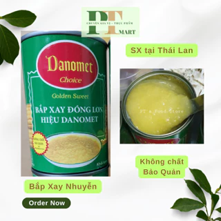 [Thái Lan] Bắp Xay đóng hộp Danomet / Cream corn bắp lon 400gr. Ngô ngọt xay mịn nấu chè bắp, bánh kem, kem bắp, súp bắp