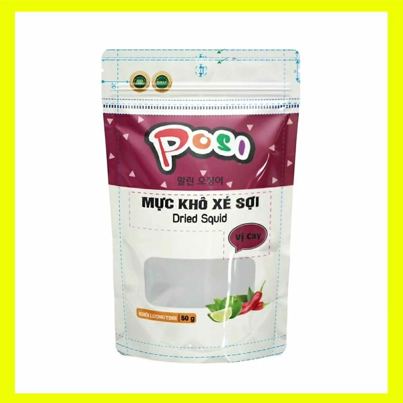 Mực khô xé sợi 50g PoSi đồ ăn vặt Hà Nội  siêu ngon