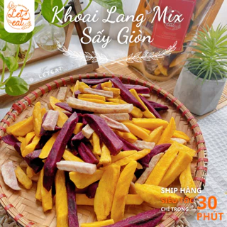 Khoai Lang Sấy Mộc Mix 300g, Hàng Xuất Khẩu không đường Giòn ngọt tự nhiên