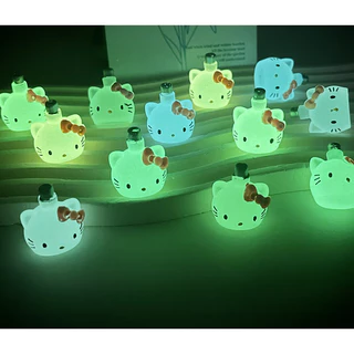 Mô hình chai nước hello kitty dạ quang phát sáng trang trí nhà búp bê, DIY