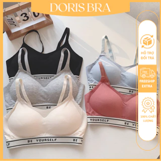 Áo lót DORIS, bra nữ cotton mút mỏng AL490 có thể tháo rời Be Yourself , áo ngực nữ sport ôm sát tôn vòng 1