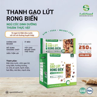 Thanh gạo lứt rong biển Lolifood - vị mặn nhẹ