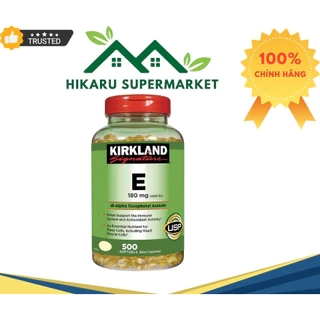 Viên uống bổ sung Vitamin E Kirkland Signature Vitamin E 400 IU 500 viên hỗ trợ làm đẹp da của Mỹ