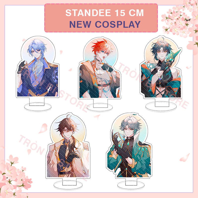 Mô hình Standee Genshin Impact  mica 15 cm New Cosplay - Zhongli, Xiao, Childe, Ayato, Alhaitham